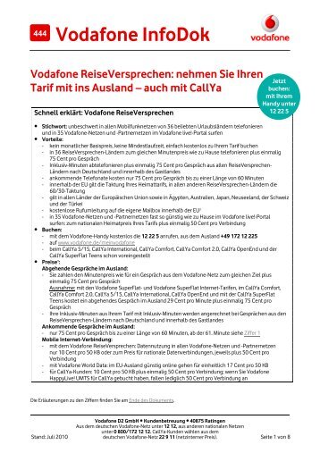 InfoDok 444: Vodafone ReiseVersprechen: nehmen Sie Ihren Tarif ...