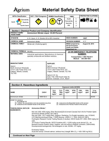 MSDS - Agrium