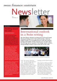 09/2007 newsletter #2 [pdf 1mb] - Swiss Finance Institute