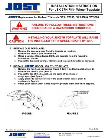 Installation Instructions - JOST International