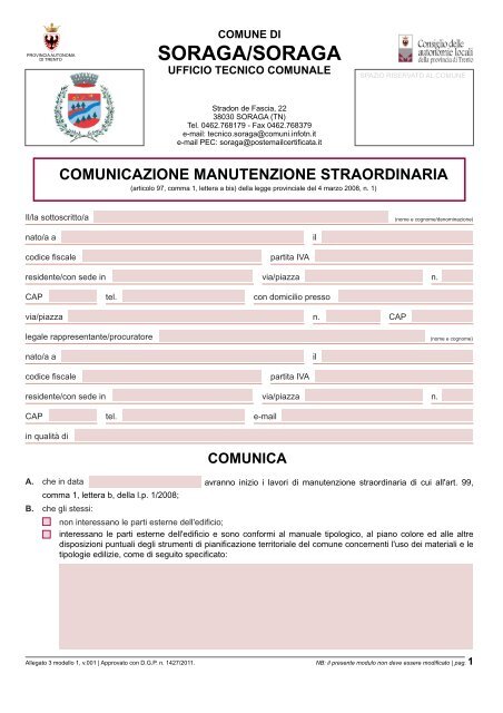 Download "File di Modulo Allegato 3 modello 1, v.001 "