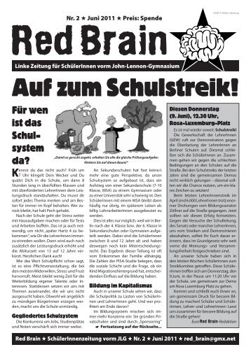 Auf zum Schulstreik! - Klasse Gegen Klasse