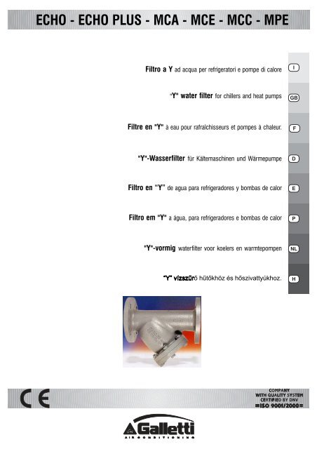 ECHO - ECHO PLUS - MCA - MCE - MCC - MPE