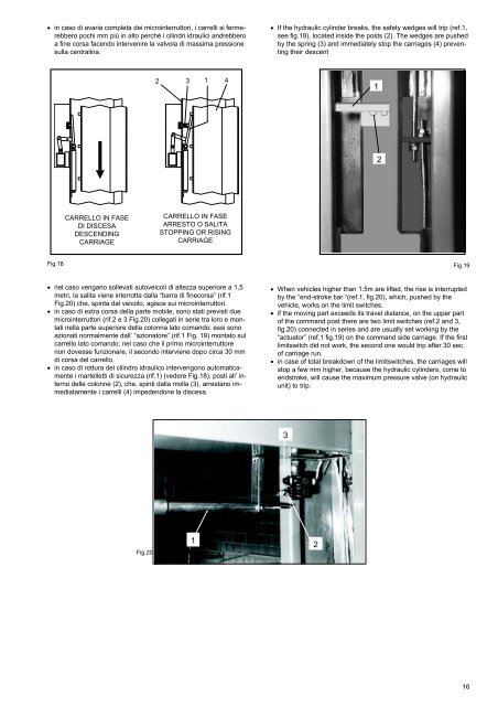 sollevatore elettroidraulico a 2 colonne 2-post electro-hydraulic lift