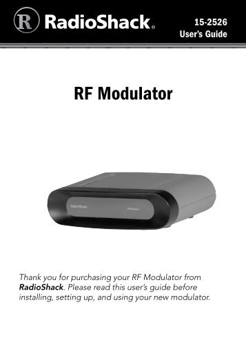 RF Modulator (User's Guide) - Radio Shack