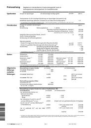 Preisaushang - Volksbank Kinzigtal eG