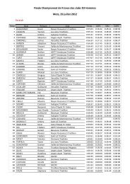 Finale Championnat de France des clubs D3 Hommes Metz, 29 ...