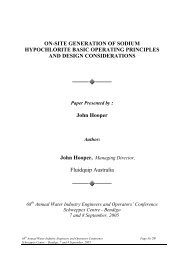 ON-SITE GENERATION OF SODIUM HYPOCHLORITE ... - WIOA