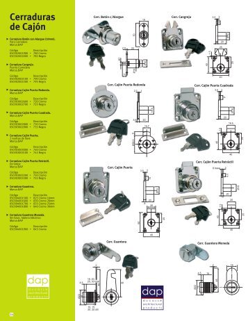 Cerraduras de cajÃ³n - DAP ducasse