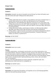 Biologie Trotter Protokolle WS 2012 Protokoll 1 AtmosphÃ¤re ...