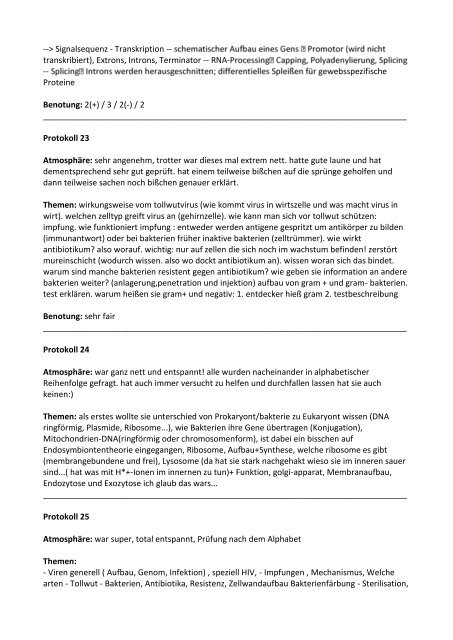 Biologie Trotter Protokolle WS 2012 Protokoll 1 AtmosphÃ¤re ...