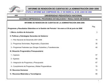 Informe de Rendición de Cuentas de la Administración Pública ...