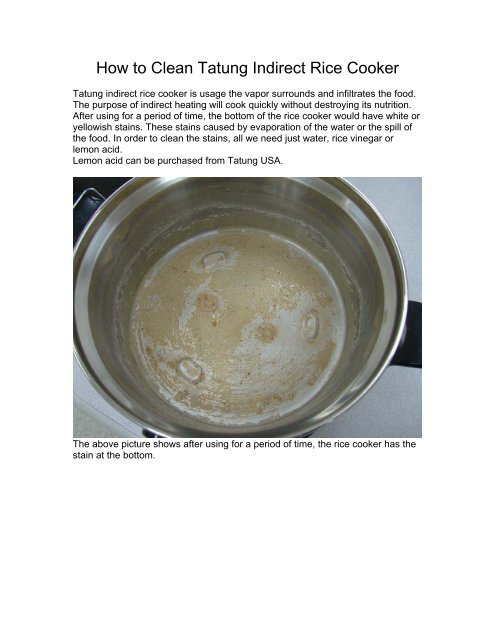 How to use a tatung rice cooker - Quora