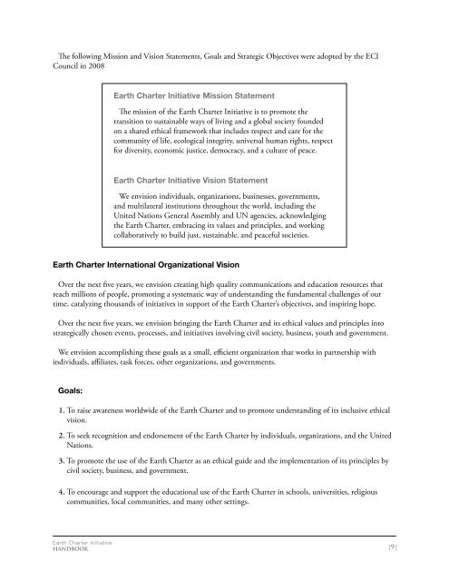 Handbook English - Earth Charter Initiative