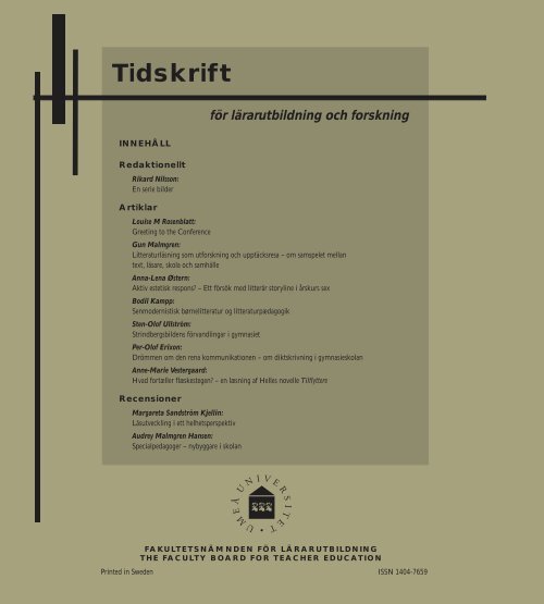 Tidskrift för lärarutbildning och forskning 4-02/1-03