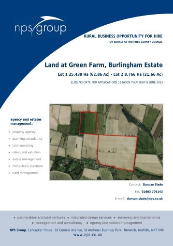 Green Farm Land Hire Details - NPS