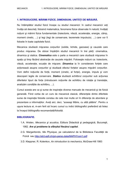 1 1 Introducere Ma Rimi Fizice Dimensiuni Unita A I De