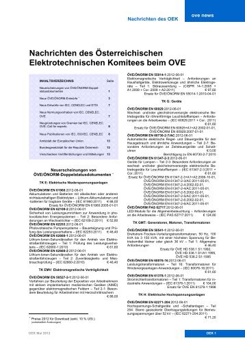 Ausgabe 2012-05 - OEK - OVE