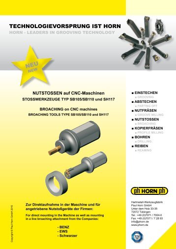 NUTSTOSSEN - Hartmetall-Werkzeugfabrik Paul Horn GmbH