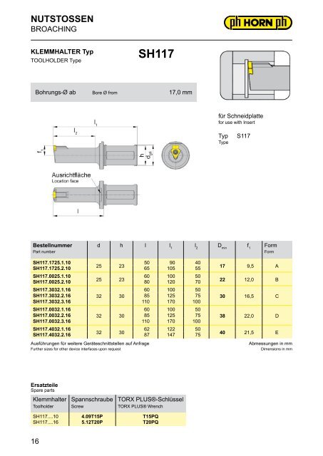 NUTSTOSSEN - Hartmetall-Werkzeugfabrik Paul Horn GmbH