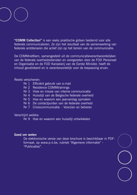 COMM Collection 8 Visie en opdrachten externe communicatie