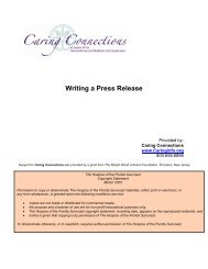 Writing a Press Release - Caring Connections
