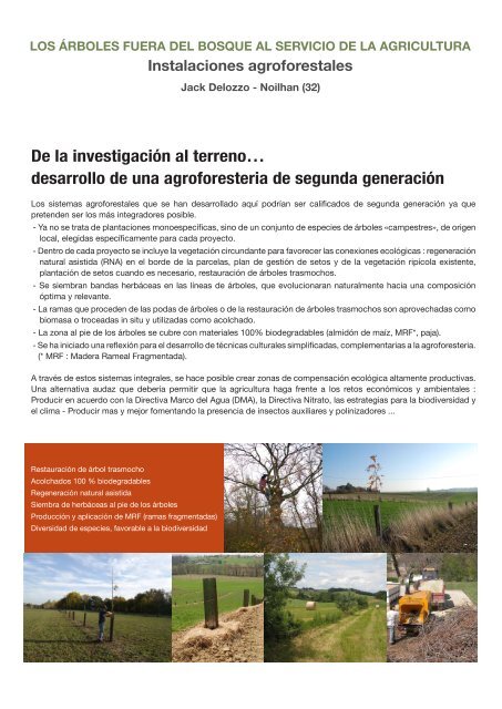 desarrollo de una agroforesteria de segunda ... - Arbre & Paysage