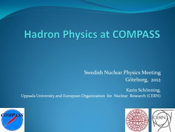 Hadron Spectroscopy with COMPASS at CERN - Compass - CERN