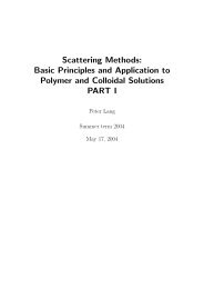 Basic Principles and Application to Polymer and Colloidal Solutions ...