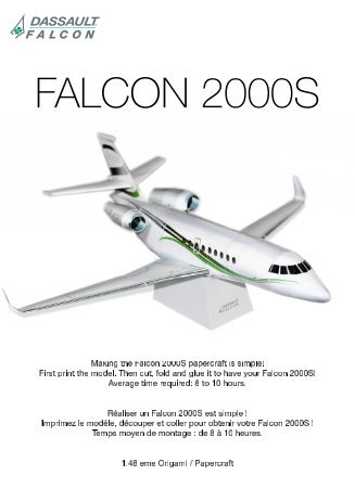 Falcon 2000S - Papercraft Instructions - Dassault Aviation