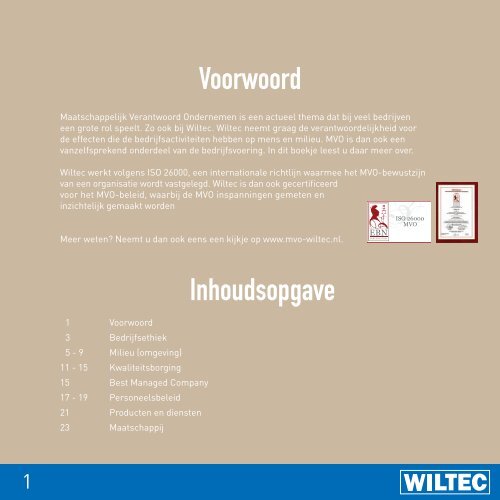 MVO Beleid - Wiltec