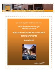 Relazione pdf 2010 - Dipartimento di Sociologia e Ricerca Sociale ...
