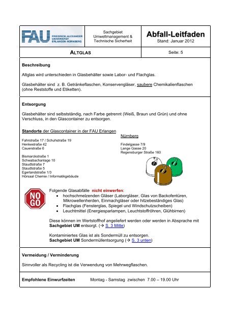 Abfall- Leitfaden - Sachgebiet Umweltmanagement und Technische ...