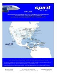 Timetable - Spirit Airlines