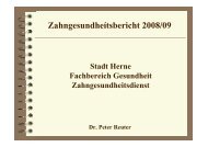 Gesundheitsbericht Zahngesundheit in Herne 2008/2009