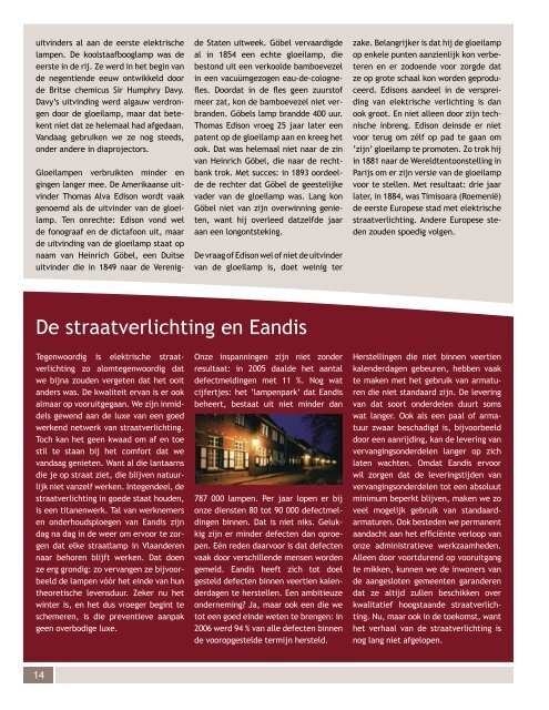 Eandismagazine 01 - December 2006 - 'Wie is Eandis?'