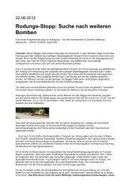 Rodungs-Stopp: Suche nach weiteren Bomben - SEG - Regen