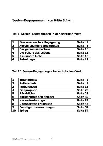 Seelen-Begegnungen von Britta Stüven - Seelen Reise