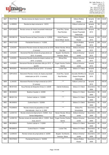 CATALOG GENERAL - UJmag