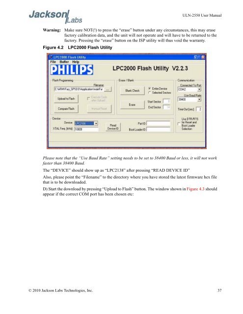 ULN-2550 User Manual - Jackson Labs Technologies, Inc.