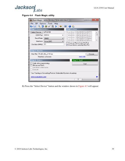 ULN-2550 User Manual - Jackson Labs Technologies, Inc.