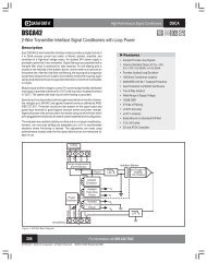 DSCA42-01 Current Input Signal Conditioner with 2-Wire ... - Dataforth