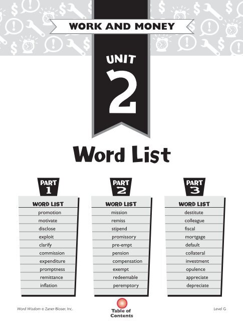 Word List