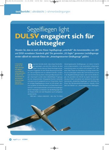 auf ul-segler - Segelfliegen-Magazin