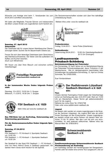 KULTUR- UND TOURIST-INFO - Seelbach, Schutter