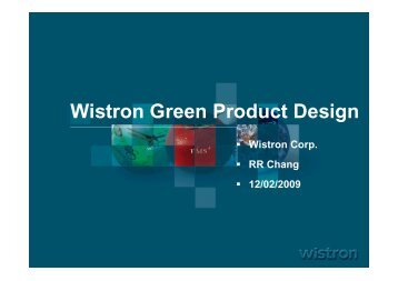 Wistron Green Product Design - 企業永續發展協會