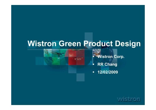 Wistron Green Product Design - 企業永續發展協會