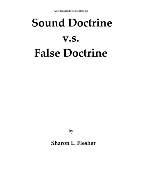 sound doctrine vs. false doctrine.pdf - Bread & Wine Ministries