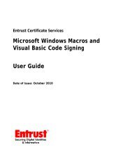 Microsoft Windows Macros and Visual Basic Signing User ... - Entrust