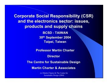 Corporate Social Responsibility (CSR) and the electronics sector ...